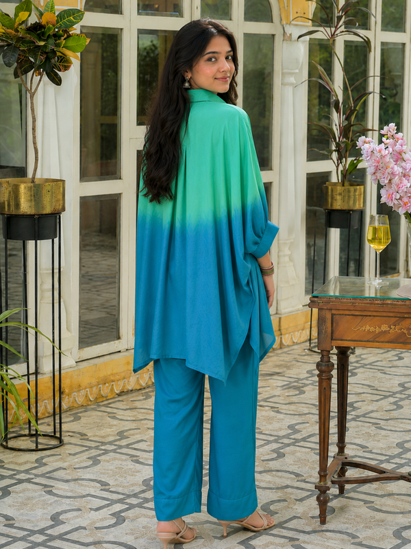 Ombre Cotton Co-Ord Set for Women